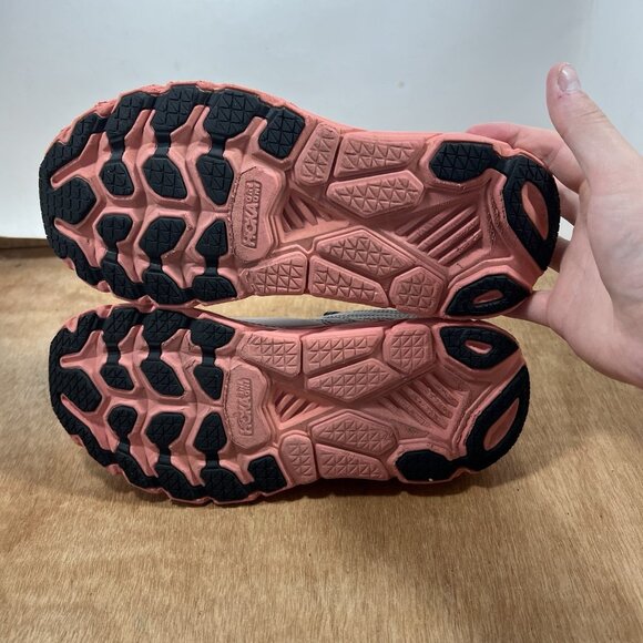 Hoka One One Clifton 6 Women Size 7.5 Running Shoes Pink Sneakers - Picture 7 of 9